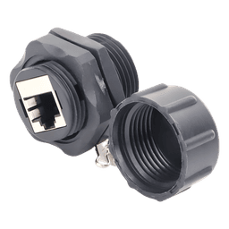 Acoplador Industrial / Cat 6 Blindado / IP67 Waterproof / -10°C a 60°C / 750 Ciclos / 50μm Oro