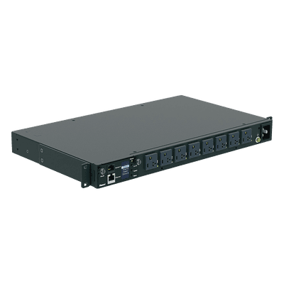 PDU Monitoreable por Toma / 8 Salidas NEMA 5-20R / Control Individual y por Grupo / 120 Vca / 15 A / 1UR Horizontal 19 in