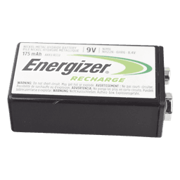 Batería Recargable Ni-MH / 9V / 175 mAh / 8.4V Nominal / Compacta