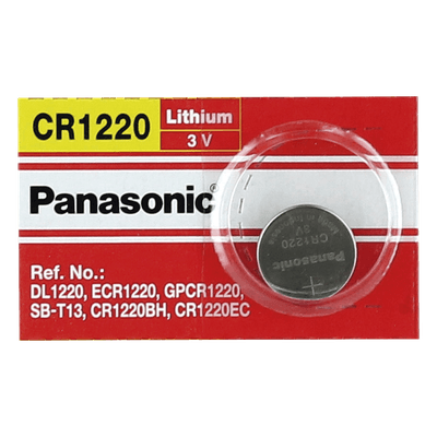 Batería de Litio tipo Moneda / 3V / 35 mAh / CR1220 / No Recargable / -30°C a +60°C