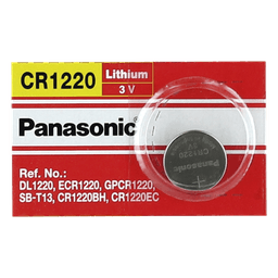 Batería de Litio tipo Moneda / 3V / 35 mAh / CR1220 / No Recargable / -30°C a +60°C