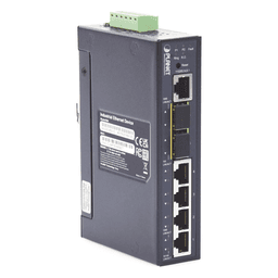 Switch Industrial Administrable Capa 2 / 4 Puertos RJ45 Gigabit / 2 Puertos SFP 1G/2.5G / IP30 / -40 a 75°C / Riel DIN / 1.05 x 2.85 x 4.43 pulgadas