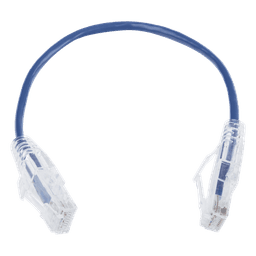 Cable de Parcheo Slim UTP Cat6 / 20 cm (0.66 pies) / 28 AWG / Azul / 1 Gbps
