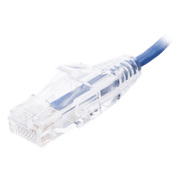 Cable de Parcheo Slim UTP Cat6 / 20 cm (0.66 pies) / 28 AWG / Azul / 1 Gbps