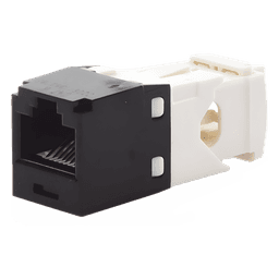 Jack RJ45 / Cat 6 / Mini-Com TG / Sin herramienta de impacto / 8P8C / Negro