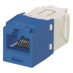 Jack RJ45 / Cat 6 / Clase E / 8P8C / Terminación sin Impacto / Azul