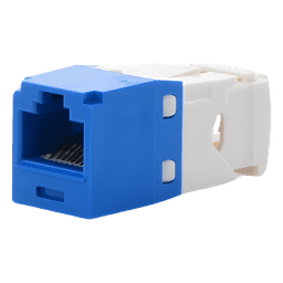 Jack RJ45 / Cat 6 / Clase E / 8P8C / Terminación sin Impacto / Azul