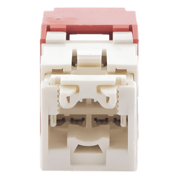 Jack RJ45 / Cat 6 / Sin herramienta de impacto / 8P8C / 22-26 AWG / Color rojo