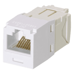 Conector Jack RJ45 / Categoría 6 / 8 Posiciones 8 Cables / Estilo TG / Sin Herramienta Impacto / Color Blanco
