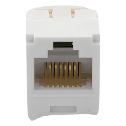 Conector Jack RJ45 / Categoría 6 / 8 Posiciones 8 Cables / Estilo TG / Sin Herramienta Impacto / Color Blanco