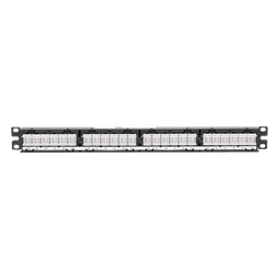 Panel de Parcheo de Impacto / Categoría 6 / 24 Puertos / 1UR / 1-250 MHz / PoE++ 100W