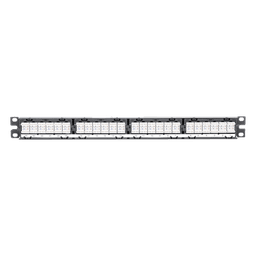 Panel de Parcheo de Impacto / Categoría 6A / 24 Puertos / 1UR / 1-500 MHz / 10GBASE-T