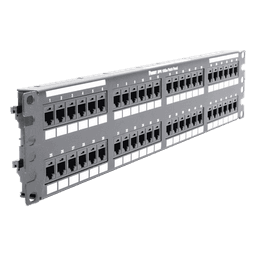 Panel de Parcheo de Impacto / Categoría 6A / 48 Puertos / 2UR / 19" / PoE++ 100W