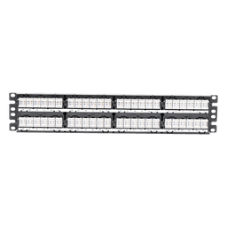 Panel de Parcheo de Impacto / Categoría 6A / 48 Puertos / 2UR / 19" / PoE++ 100W