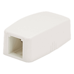 Caja de Montaje en Superficie / 1 Puerto Mini-Com / ABS / 1.48 x 0.98 x 2.6 in / Blanco Mate