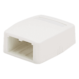 Caja de Montaje en Superficie / 2 Puertos Mini-Com / ABS / 0.175 x 0.082 x 0.217 ft / Blanco
