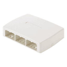 Caja de Montaje en Superficie / 6 Puertos Mini-Com / 129x30.5x94 mm / 0.42x0.10x0.31 pies / ABS / Blanco