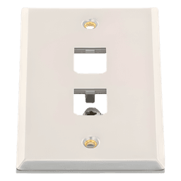 Placa de Pared Vertical / Acero Inoxidable Grado 304 / 2 Puertos Mini-Com / 2.75 x 4.5 pulgadas
