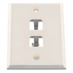 Placa de Pared Vertical / Acero Inoxidable Grado 304 / 2 Puertos Mini-Com / 2.75 x 4.5 pulgadas