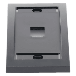 Placa de Pared Vertical / 1 Puerto Mini-Com / Espacio para Etiquetas / ABS Negro