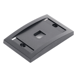Placa de Pared Vertical / 1 Puerto Mini-Com / Espacio para Etiquetas / ABS Negro