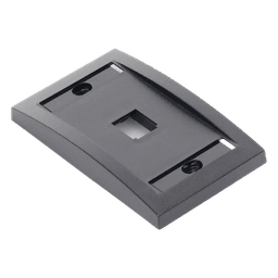 Placa de Pared Vertical / 1 Puerto Mini-Com / Espacio para Etiquetas / ABS Negro