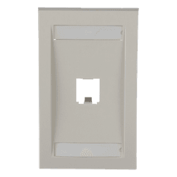 Placa de Pared Vertical / 1 Puerto Mini-Com / Perfil Ejecutivo Elevado / 2.75 x 4.5 pulg. / Blanco Mate