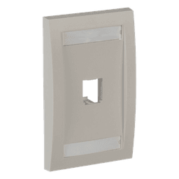 Placa de Pared Vertical / 1 Puerto Mini-Com / Perfil Ejecutivo Elevado / 2.75 x 4.5 pulg. / Blanco Mate