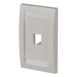 Placa de Pared Vertical / 1 Puerto Mini-Com / Perfil Ejecutivo Elevado / 2.75 x 4.5 pulg. / Blanco Mate