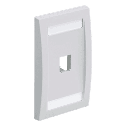 Placa de Pared Vertical / 1 Puerto Mini-Com / 69.8 x 114.3 mm / ABS / Blanco / RoHS