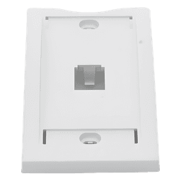Placa de Pared Vertical / 1 Puerto Mini-Com / 69.8 x 114.3 mm / ABS / Blanco / RoHS