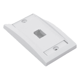 Placa de Pared Vertical / 1 Puerto Mini-Com / 69.8 x 114.3 mm / ABS / Blanco / RoHS