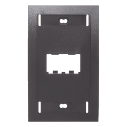 Placa de Pared Vertical / 2 Puertos Mini-Com / Con Espacio para Etiquetas / 2.75 x 4.5 pulgadas / Negro