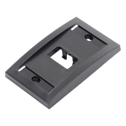Placa de Pared Vertical / 2 Puertos Mini-Com / Con Espacio para Etiquetas / 2.75 x 4.5 pulgadas / Negro