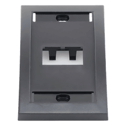 Placa de Pared Vertical / 2 Puertos Mini-Com / Con Espacio para Etiquetas / 2.75 x 4.5 pulgadas / Negro
