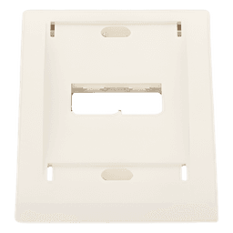 Placa de Pared Vertical / 2 Puertos Mini-Com / Espacios para Etiquetas / 2.75 x 4.5 pulgadas / Blanco Mate