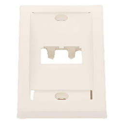 Placa de Pared Vertical / 2 Puertos Mini-Com / Espacios para Etiquetas / 2.75 x 4.5 pulgadas / Blanco Mate