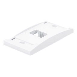 Placa de Pared Vertical / 2 Puertos Mini-Com / Etiqueta y Cubierta Integradas / 2.75 x 4.5 in / ABS / Blanco