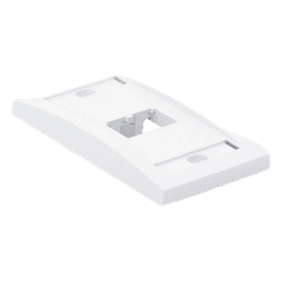 Placa de Pared Vertical / 2 Puertos Mini-Com / Etiqueta y Cubierta Integradas / 2.75 x 4.5 in / ABS / Blanco