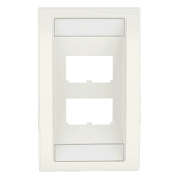 Placa de Pared Vertical / 4 Puertos Mini-Com / 69.8 x 114.3 mm / 2.75 x 4.5 pulg / Blanco Mate