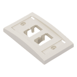 Placa de Pared Vertical / 4 Puertos Mini-Com / 69.8 x 114.3 mm / 2.75 x 4.5 pulg / Blanco Mate