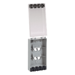 Placa de Pared Vertical / IP56 / 4 Módulos Mini-Com / Policarbonato / Color Claro