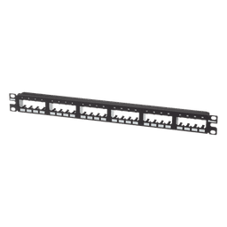 Panel de Parcheo Modular / 24 Puertos / 1UR / Montaje al Ras / 19" o 23" / Sin Blindaje / CRS y ABS