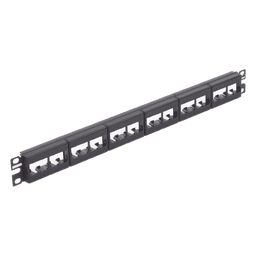 Panel de Parcheo Modular / Plano / Sin Blindaje / 24 Puertos / 1UR / 19" / CRS