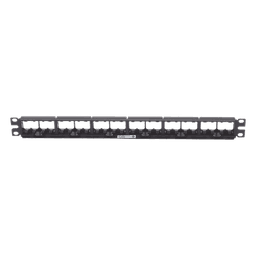 Panel de Parcheo Modular / Plano / Sin Blindaje / 24 Puertos / 1UR / 19" / CRS