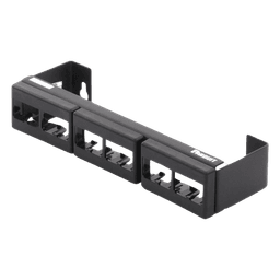 Panel de Parcheo Modular / 12 Puertos / Mini-Com / Montaje en Pared / 228.6 x 44.45 x 63.5 mm / 9 x 1.75 x 2.5 pulgadas / Sin Conectores