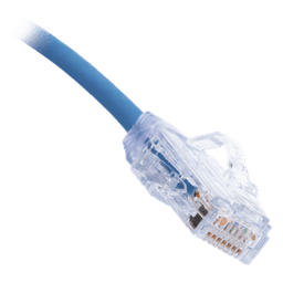Cable de Parcheo / Cat6 / 28AWG / Diámetro 3.8mm / UTP / 0.3m (1 Pie) / Azul / LSZH