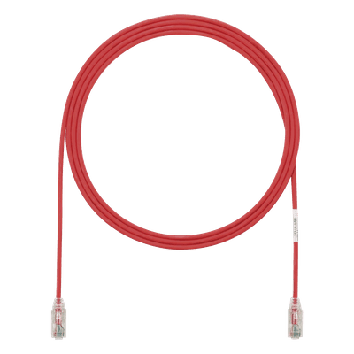 Cable de Parcheo Cat6 UTP / 28AWG Diámetro Reducido / 2.13 m (7 Pies) / LSZH-CM Doble Clasificación / PoE++ / Rojo