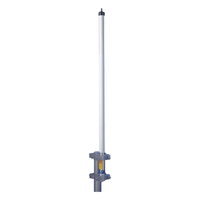 Antena Base de Fibra de Vidrio / 380-400 MHz / 9 dB Ganancia / 600 W Potencia Máxima / Resistencia Viento 241 km/h (149.7 mph) / Seguridad Pública