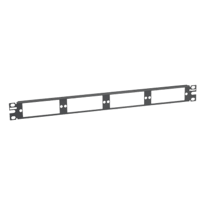 Patch Panel de Fibra Óptica / 1UR / 19 pulgadas / 4 Placas Acopladoras / 1.58 x 0.14 x 0.04 pies